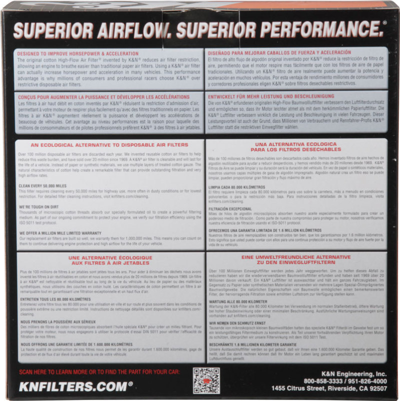 Nissan GT-R Performance Air Intake - K&N Engineering - Drop In - `09-`17